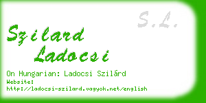 szilard ladocsi business card